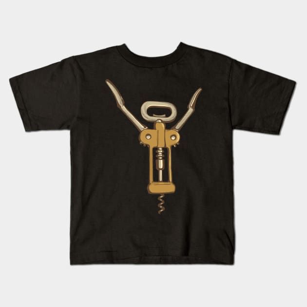 Corkscrew Kids T-Shirt by sifis